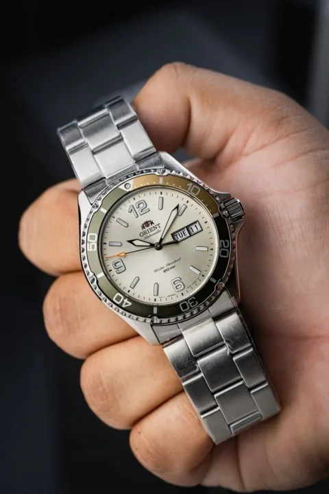 Orient RA-AA0821S – Reloj Diver Style Automático 41.8mm Esfera Blanca Acero con Cristal de Zafiro 200M, foto 5