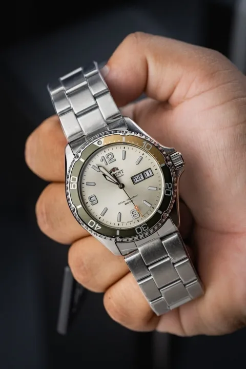 Orient RA-AA0821S – Reloj Diver Style Automático 41.8mm Esfera Blanca Acero con Cristal de Zafiro 200M, foto 6
