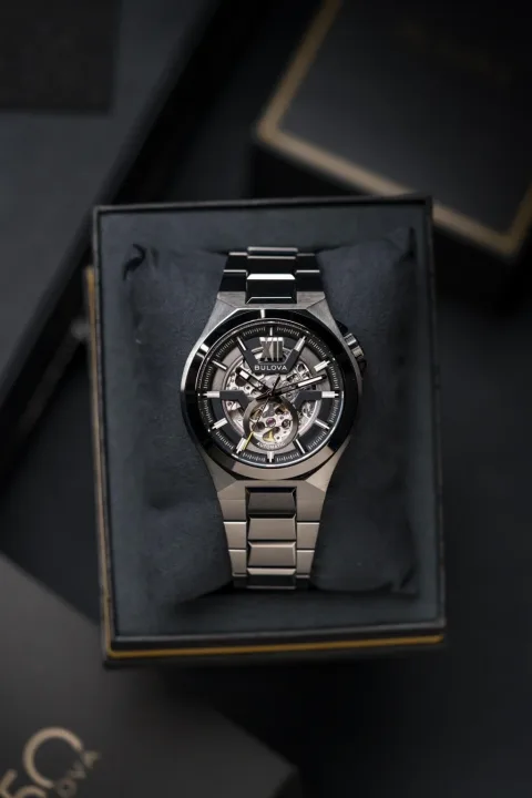 Bulova Maquina 98A179 Automático Esqueleto Negro, foto 2